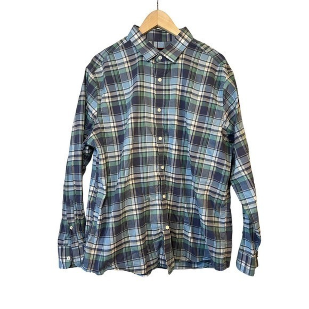 UNTUCKit XXL Men's Shirt Long Sleeve Button-Down 100% Cotton‎ Plaid 2xl EUC